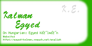 kalman egyed business card